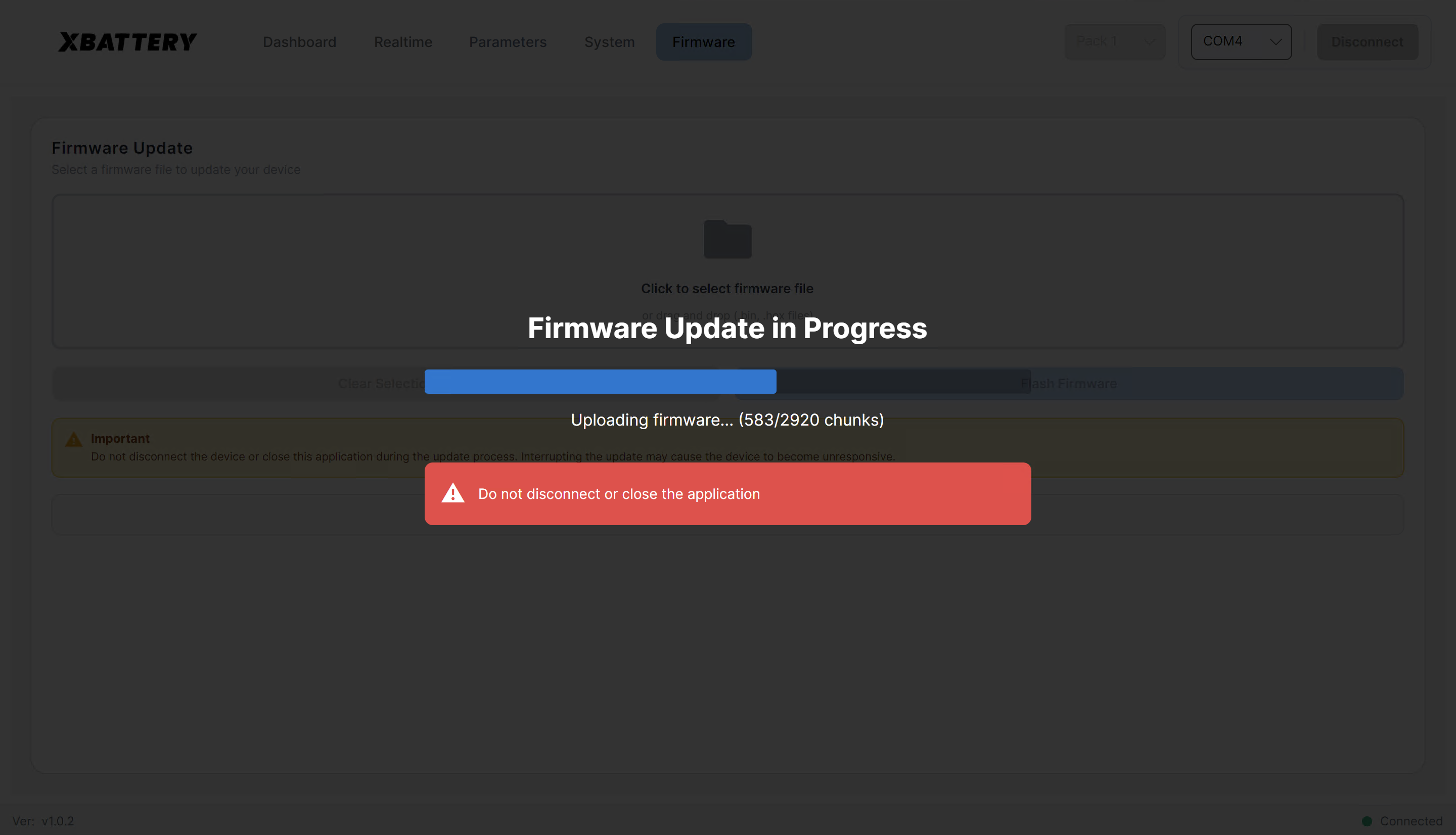 Firmware Update in Progress